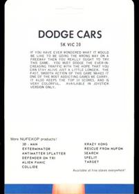Dodge Cars - Box - Back Image