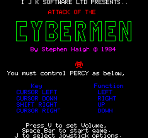 Attack of the Cybermen - Screenshot - Game Title Image