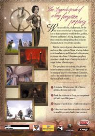 ZanZarah: The Hidden Portal - Box - Back Image