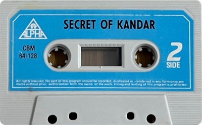 Secret of Kandar - Cart - Back Image