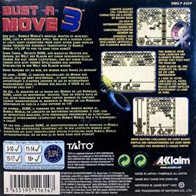 Bust-A-Move 3 DX - Box - Back Image
