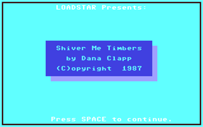 Shiver Me Timbers (Softdisk Publishing) - Screenshot - Game Title Image