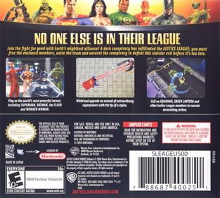 Justice League Heroes - Box - Back Image