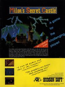 Milon's Secret Castle - Advertisement Flyer - Front Image