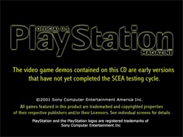 Official U.S. PlayStation Magazine Demo Disc 52 - Screenshot - Game Title Image