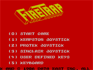 FireTrap - Screenshot - Game Select