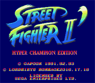 Street Fighter II': Hyper Champion Edition - Screenshot - Game Title Image