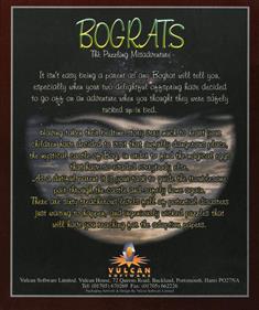 Bograts: The Puzzling Misadventure - Box - Back Image