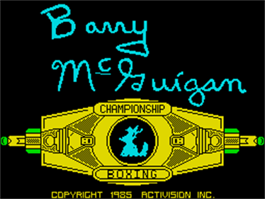 Barry McGuigan World Championship Boxing - Screenshot - Game Title Image