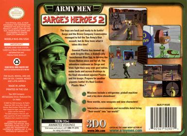 Army Men: Sarge's Heroes 2 - Box - Back Image