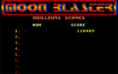 Moon Blaster - Screenshot - High Scores Image
