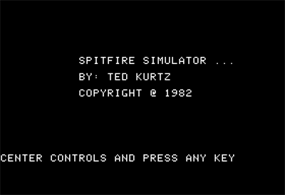 Spitfire Simulator - Screenshot - Game Title Image