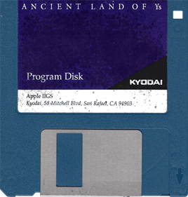 Ancient Land of Ys - Disc Image