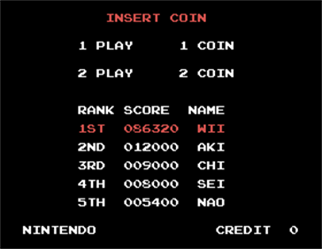 Mario Bros. - Screenshot - High Scores Image