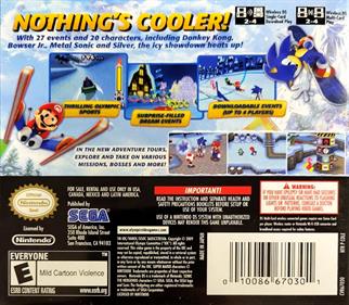 Mario & Sonic at the Olympic Winter Games - Box - Back Image