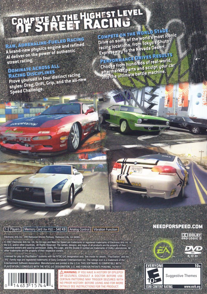 Need For Speed Prostreet Images Launchbox Games Database