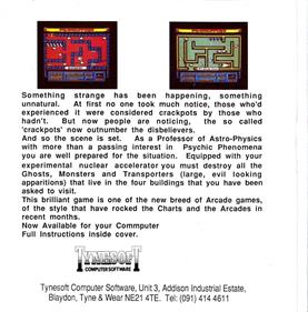Phantom (Tynesoft Computer Software) - Fanart - Box - Back Image