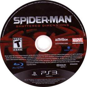 Spider-Man: Shattered Dimensions - Disc Image