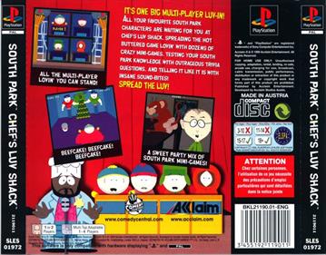 South Park: Chef's Luv Shack - Box - Back Image