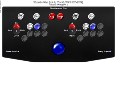 Wrestle War - Arcade - Controls Information Image