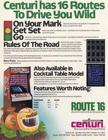 Route 16 - Advertisement Flyer - Back Image