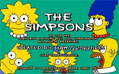 The Simpsons Arcade Game - Screenshot - Game Title Image
