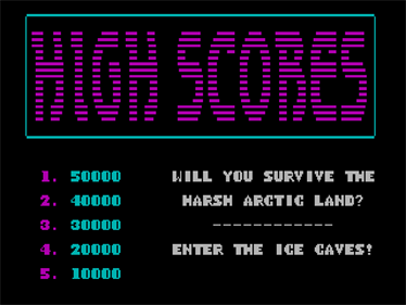 Arctic Adventure - Screenshot - High Scores Image