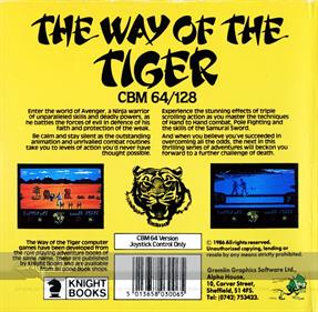 The Way of the Tiger - Box - Back Image