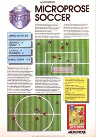 MicroProse Soccer - Advertisement Flyer - Front Image