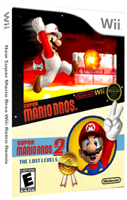 New Super Mario Bros. Wii: Retro Remix - Box - 3D Image