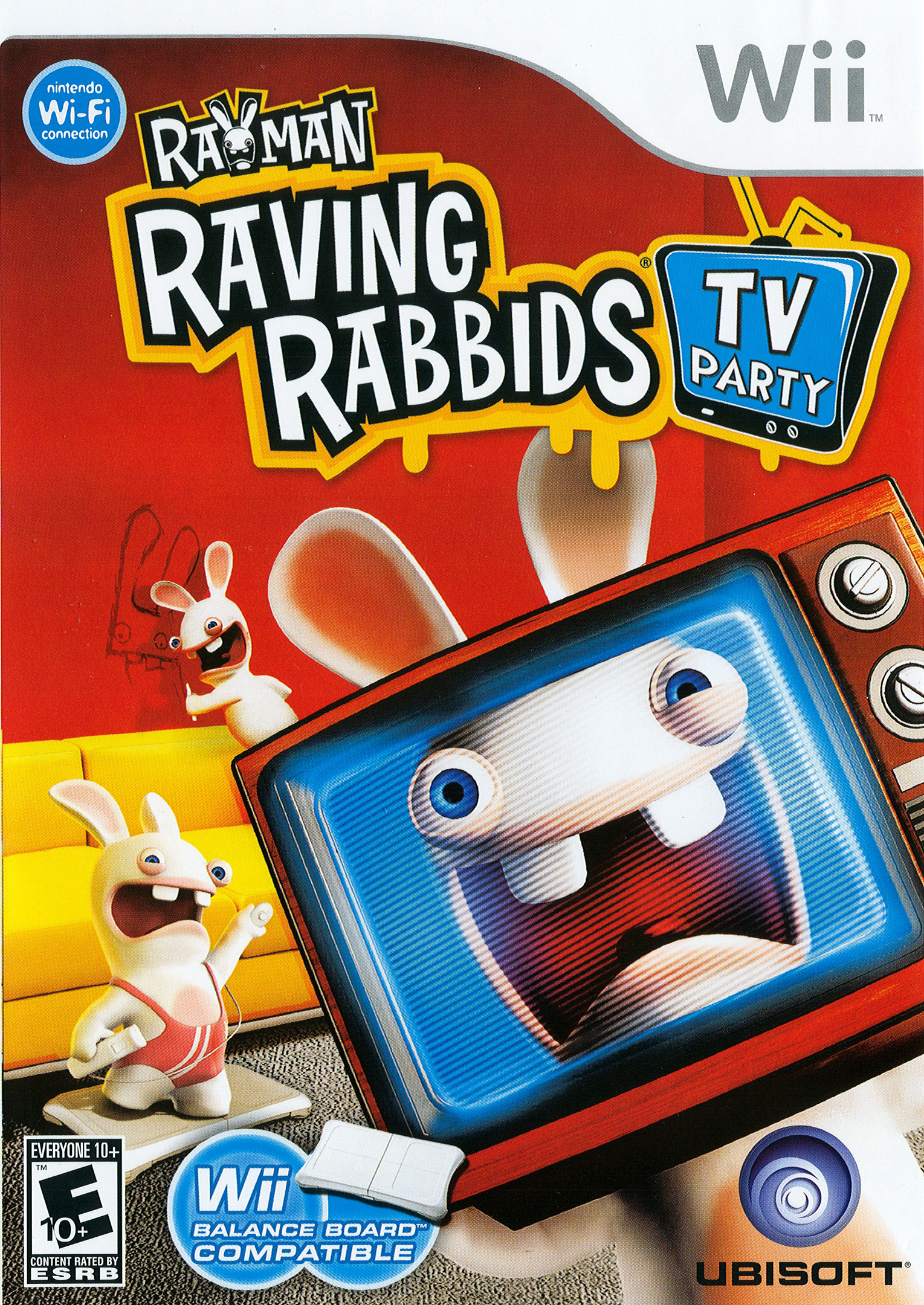 rayman raving rabbids tv party rabbid with lettuce on head