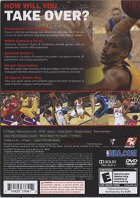 NBA 2K10 - Box - Back Image