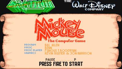 Mickey Mouse: The Computer Game - Screenshot - Game Select Image