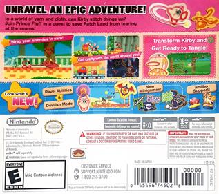 Kirby's Extra Epic Yarn - Box - Back Image