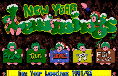 New Year Lemmings 1991/92 - Screenshot - Game Title Image