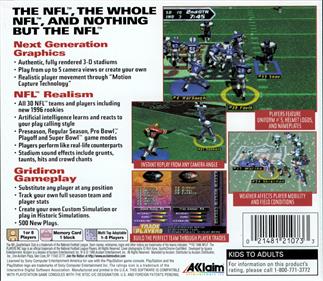 NFL Quarterback Club 97 - Box - Back Image