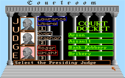 CourtRoom - Screenshot - Game Select Image