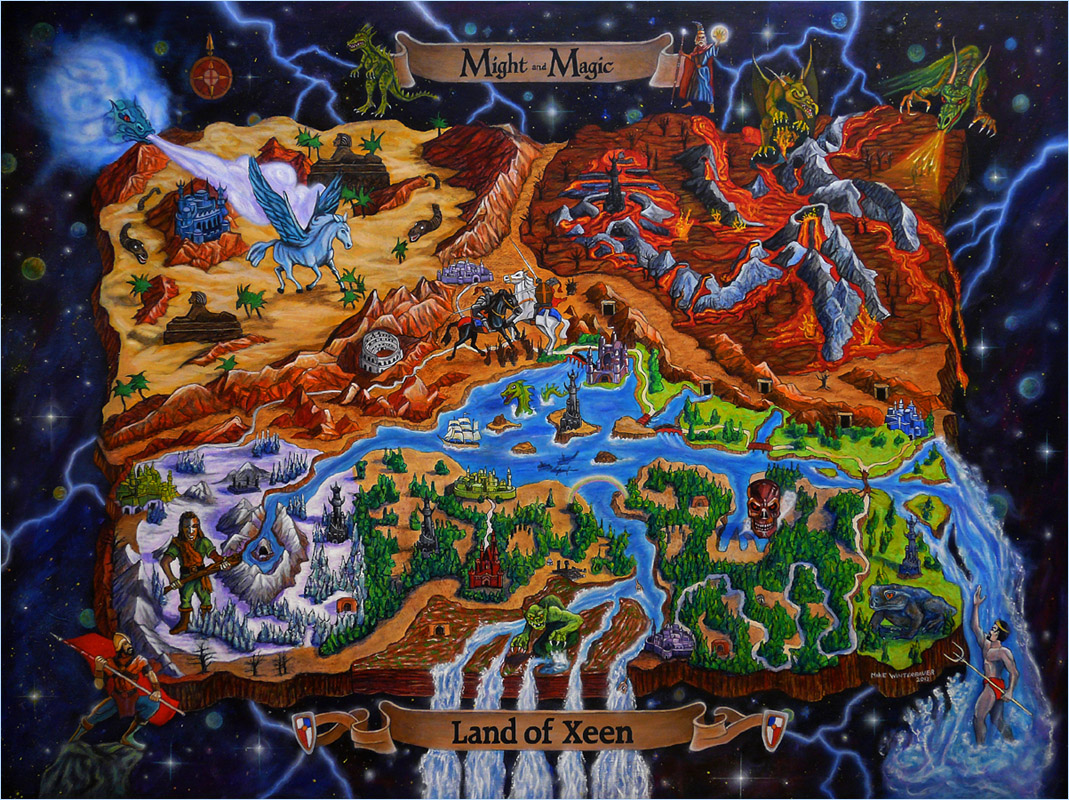 Might and Magic 4 clouds of Xeen Map