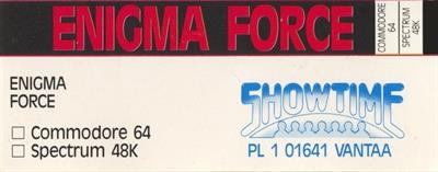 Enigma Force - Box - Back Image
