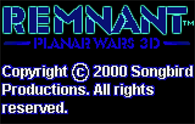 Remnant Planar Wars 3D - Screenshot - Game Title Image