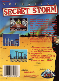 Operation Secret Storm - Box - Back Image