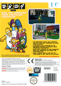 The Simpsons Game - Box - Back Image