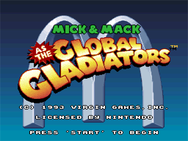 Mick & Mack as the Global Gladiators - Screenshot - Game Title Image