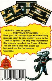 Tomb of Syrinx - Box - Back Image