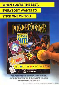 Powermonger - Advertisement Flyer - Front Image