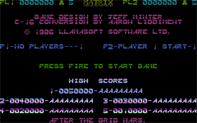 Matrix and Laserzone - Screenshot - Game Title Image