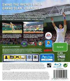 Grand Slam Tennis 2 - Box - Back Image