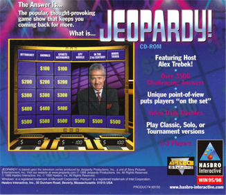 Jeopardy! - Box - Back Image