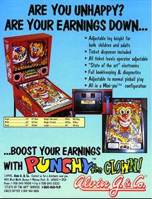 Punchy the Clown - Advertisement Flyer - Back Image