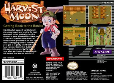 Harvest Moon - Box - Back Image